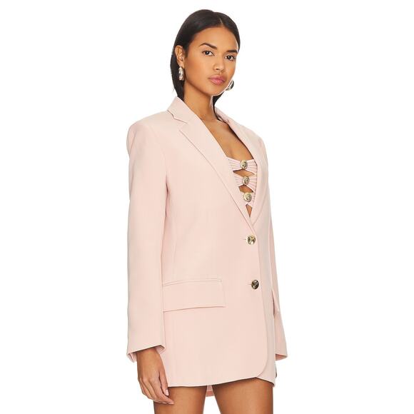 NWT Retrofete Dusty Peach Single Breasted Oversized Blazer Size XL - Picture 4 of 5